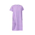 thumbnail image 1 of Ruyang Girls Spring Summer Striped Flowing Dress Short Sleeve Round Neck Active Dresses Causal Cute Playing Dress, 1 of 3