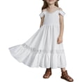 thumbnail image 1 of Ruyang Girls Straps Vintage Princess Dress Cold Shoulder Sleeve Ruffle High Waist A-Line Dresses Elegant Lace Dress, 1 of 4