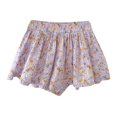 thumbnail image 1 of Ruyang Girls Summer Cute Floral Skirt Shorts Loose Ruffle Wide Leg Swing Shorts Pull-On Active Skort Comfort Bottoms, 1 of 4