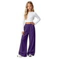 thumbnail image 1 of Ruyang Girls Wide Leg Cargo Sweatpants Kids Baggy Casual Elastic Waist Track Sweat Pants with Pockets Y2k Hip Hop Skater Streetwear, 1 of 9