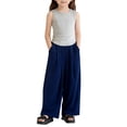 thumbnail image 1 of Ruyang Girls Wide Leg Pants Flowy Loose Fit Palazzo Pants for Kids Elastic High Waist Baggy Trouser Lightweight Casual Beach Bottoms, 1 of 7