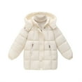 thumbnail image 1 of Ruyang Girls Winter Coat Parka Padded Warm Hooded Puffer Jackets Heavyweight Zip Up Plain Quilted Down Outerwear Pockets, 1 of 9