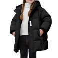 thumbnail image 1 of Ruyang Girls Winter Parka Coat Kids Padded Warm Long Puffer Jacket Zip Up Hooded Puffy Heavyweight Down Outwear Pockets, 1 of 5