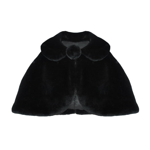 Ruyang Girls Winter Windproof Cloak Cozy Faux Fur Bolero Shrug Shawl Princess Cape Cloak Kids Dress Coat Party Dress Up Jacket