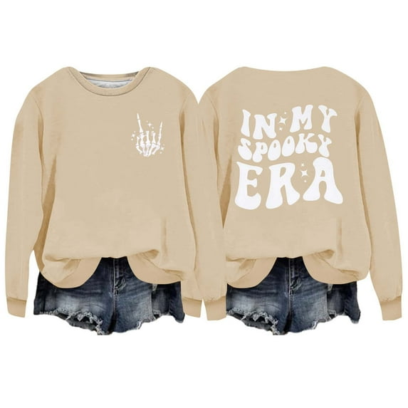 Ruyang Halloween Sweatshirt Sweatshirts In My Pullover Shirt Women Oversized Long Sleeve Shirt Outfits Women