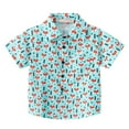 thumbnail image 1 of Ruyang Haw𝐚iian Shirts for Toddler Boys Button Down Short Sleeve Tees Kids Casual Tropical Printed Shirts Beach Summer Tops, 1 of 9