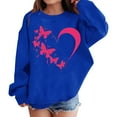 thumbnail image 1 of Ruyang Heart Sweatshirts for Teen Girls Cute Trendy Oversized Hoodies Long Sleeve Crewneck Fall Winter Pullover Sweater, 1 of 8