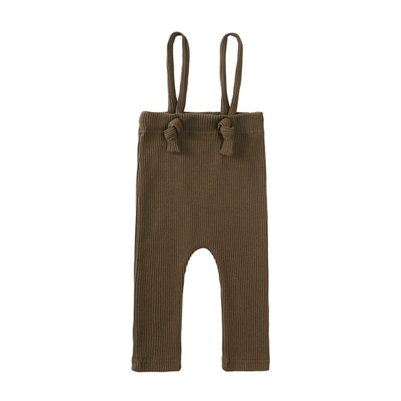 Ruyang Infant Baby Ribbed Leggings with Suspender Pants Unisex Girl Boy Overalls High Waist Tights Pantyhose Stockings