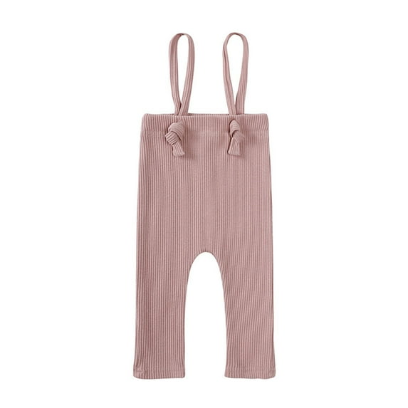 Ruyang Infant Baby Ribbed Leggings with Suspender Pants Unisex Girl Boy Overalls High Waist Tights Pantyhose Stockings