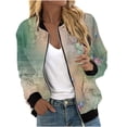 thumbnail image 1 of Ruyang Jacket for Women Trendy Women's Lightweight Bomber Biker Jacket Zip up Windbreaker Crop Bomber Jacket Coat S-XXL, 1 of 5