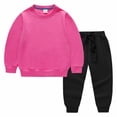 thumbnail image 1 of Ruyang Kids 2 Piece Outfits Fall Winter Sweatsuit Baby Long Sleeve Pullover Sweatshirts Joggers Set Active Tracksuit Winter Clothes, 1 of 4