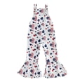 thumbnail image 1 of Ruyang Kids 4th of July Jumpsuit USA Clothes Toddler Baby American Flag Spaghetti Strap Romper Boys Girls Independence Day Sets, 1 of 6