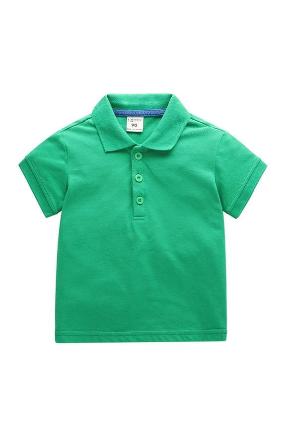 Kids Boy Girl Solid Casual Short Sleeve Shirt Pullover Tops Cute Shirts Toddlers Tops Toddler boy Dress Shirt