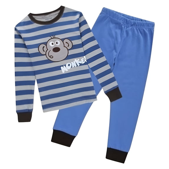 Ruyang Kids Boys Dinosaur Clothing Set Baby Cute Animal Graphic Striped Outfits 2 Piece Long Sleeve Shirts Pants Sets Winter Clothes