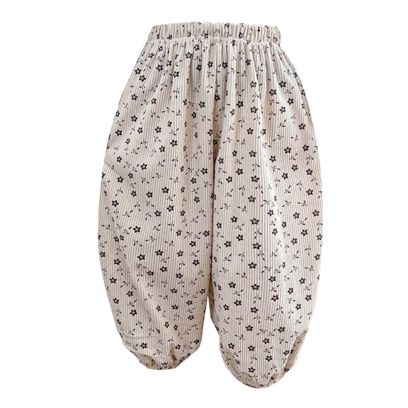 Ruyang Kids Boys Girls Corduroy Print Harem Pants Baby Basic Long Bloomer Trouser Elastic Fall Joggers Casual Pants