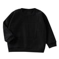 thumbnail image 1 of Ruyang Kids Boys Girls Letter Sweatshirts Cute Long Sleeve Pullover Sweatshirt Toddler Plain Crewneck Baggy Casual Tops, 1 of 6