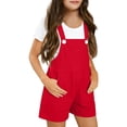 thumbnail image 1 of Ruyang Kids Boys Girls Overalls Shorts Adjustable Strap Color Block Shorts Summer Wide Leg Outdoor Casual Romper Shorts, 1 of 8