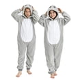 thumbnail image 1 of Ruyang Kids Bunny Onesie Flannel Animal Hooded Jumpsuit Zipper Fleece Bodysuits Boys Girls Theme Party Loungewear, 1 of 4
