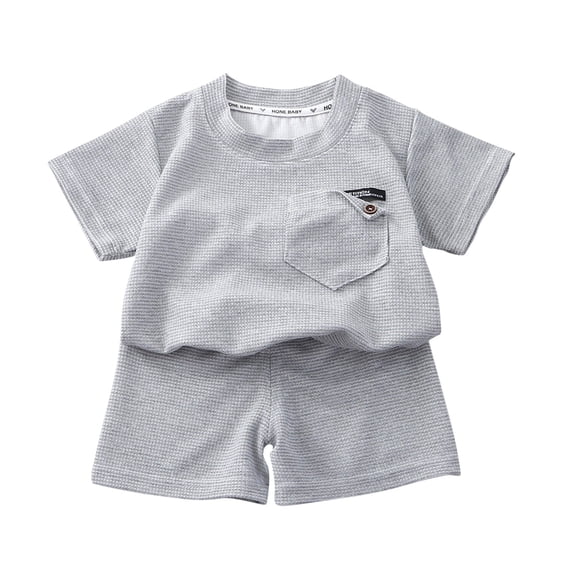 Ruyang Kids Girls 2 Piece Set Knit Top and Shorts Athletic Outfits Short Sleeve Matching Lounge Set Girls Breathable Outfits