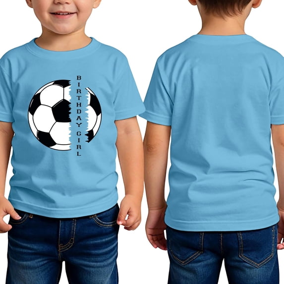 Ruyang Kids Girls Boys Athletic T Shirts Cute Soccer Print Round Neck Casual Short Sleeve Summer Lightweight Outdoor Sports Tee Tops