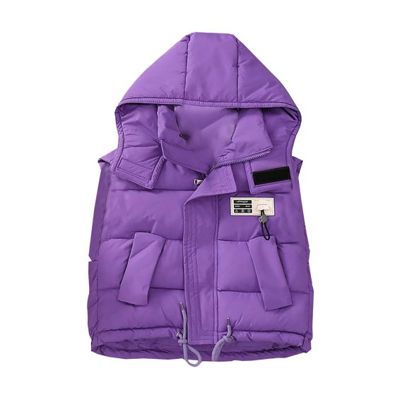 Ruyang Kids Girls Boys Puffer Vest Sleeveless Water-proof Hooded Down Jackets Lightweight Thick Warm Zip Quilted Gilet
