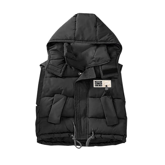 Ruyang Kids Girls Boys Puffer Vest Sleeveless Water-proof Hooded Down Jackets Lightweight Thick Warm Zip Quilted Gilet