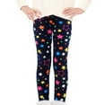thumbnail image 1 of Ruyang Kids Girls Leggings Printing Tight Pants Winter Fleece Lined Thick Warm Skinny Pants Ankle Length Trousers 3-13 Years, 1 of 7