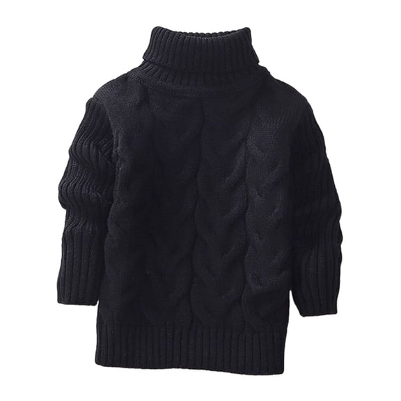 Ruyang Kids Girls Thermal Crewneck Sweater Baby Boys Cable Knit Mock Neck Pullover Sweatshirt Winter Warm Jumper