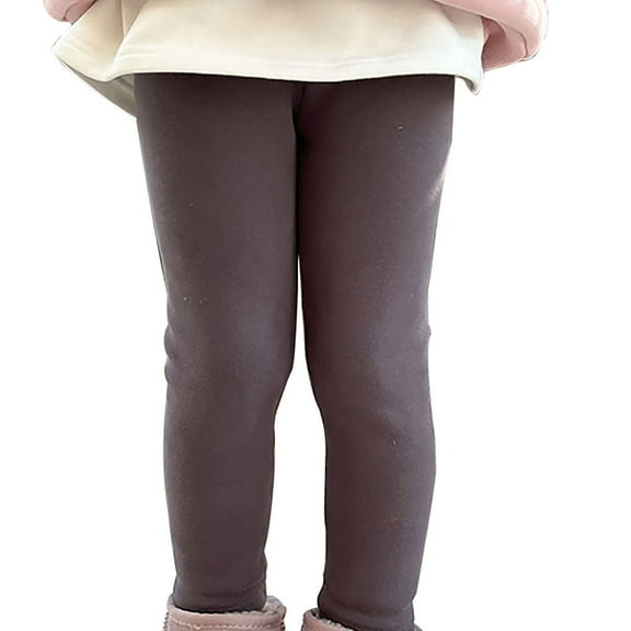 Ruyang Kids Girls Winter Thick Warm Leggings Fleece Cotton Tights Footless Plain Stretchy Winter Soft Pantyhose Stockings