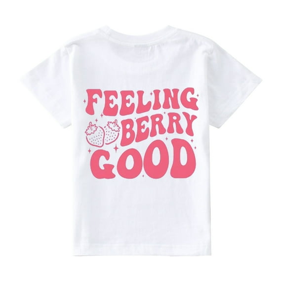 Ruyang Kids Letter Print T Shirt Short Sleeve Summer Basic Tees Tops Loose Fit Soft Vacation Clothes for Baby Toddler Funny