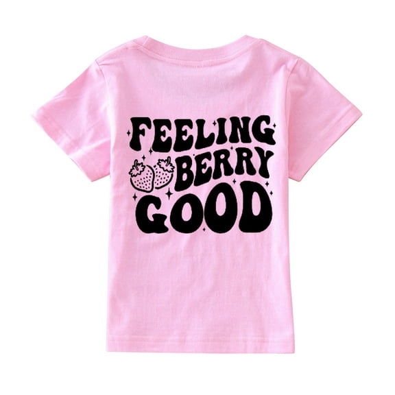 Ruyang Kids Letter Print T Shirt Short Sleeve Summer Basic Tees Tops Loose Fit Soft Vacation Clothes for Baby Toddler Funny