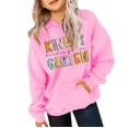 thumbnail image 1 of Ruyang Kids Pullover Hoodie Cute Letter Graphic Preppy Sweatshirts with Pockets Girls Oversized Long Sleeve Hooded Clothes, 1 of 7