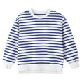 thumbnail image 1 of Ruyang Kids Striped Sweatshirts for Girls Boys Soft Cotton Crewneck Long Sleeve Pullover Fall Winter Warm Base Layer Tops, 1 of 6