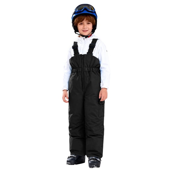 Ruyang Kids Thermal Snow Pants Boys Girls Winter Waterproof Trousers Thick Warm Ski Overalls Windproof Elastic Snowsuit