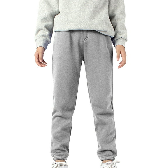 Ruyang Toddler Sweatpants Boys Girls Casual Jogger Pants Unisex Pull on Jogger Sweatpants with Drawstring Pockets 4-11 Years