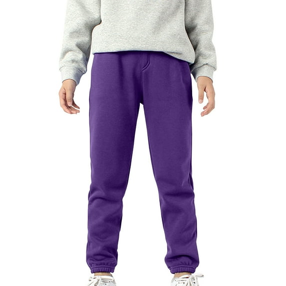 Ruyang Kids Unisex Elastic Waist Pants Fashion Causal Solid Color Sweatpants for Boys Girls Youth Pull-On Active Pants