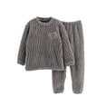 thumbnail image 1 of Ruyang Kids Warm Fleece Outfits Winter Warm 2 Piece Outfits Long Sleeve Thermal Tops Elastic Waist Pants Clothing Set, 1 of 3