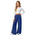 thumbnail image 1 of Ruyang Kids Wide Leg Sweatpants Elastic Waist Drawstring Jogger Trousers Loose Fit Fall Lounge Sweat Pants for Girls, 1 of 9