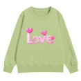 thumbnail image 1 of Ruyang LOVE Heart Sweatshirt for Girls Valentines Day Graphic Pullover Sweaters Cute Trendy School Preppy Sweatshirts, 1 of 6