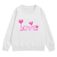 thumbnail image 1 of Ruyang LOVE Heart Sweatshirt for Girls Valentines Day Graphic Pullover Sweaters Cute Trendy School Preppy Sweatshirts, 1 of 6