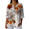 thumbnail image 1 of Ruyang Ladies' Fashion Printed Single Button Long Sleeve Top Tops Size Small, 1 of 5