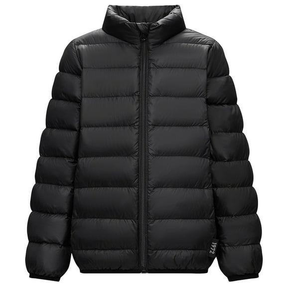 Ruyang Lightweight Puffer Jacket For Teens Boys Girls Winter Warm Quilted Down Coat Mock Neck Zip Up Windproof Outwear