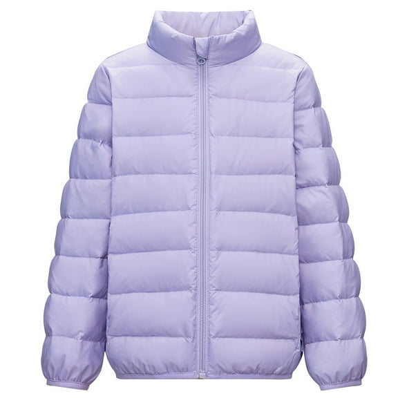 Ruyang Lightweight Puffer Jacket For Teens Boys Girls Winter Warm Quilted Down Coat Mock Neck Zip Up Windproof Outwear