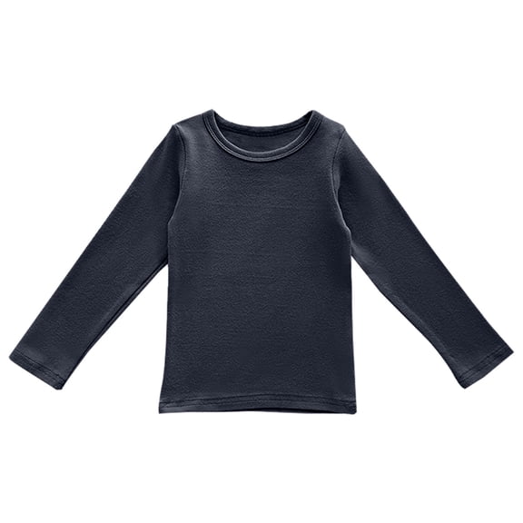 Ruyang Long Sleeve Shirts for Boys School Athletic Tee Toddler Baby Crewneck Basic Layer Top Cotton Thermal T-shirt