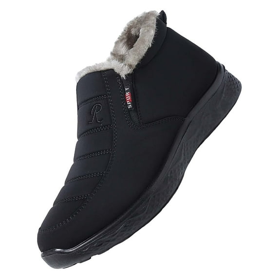 Ruyang Men's Snow Boots Fashion Casual Sneakers Breathable Flat Bottom Casual Shoes Winter Padded Warm Men's Boots Insulated Boot