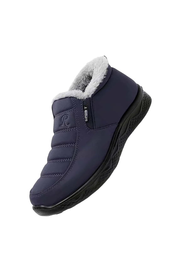 Men's Snow Boots Fashion Casual Sneakers Breathable Flat Bottom Casual Shoes Winter Padded Warm Men's Boots Insulated Boot