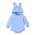 thumbnail image 1 of Ruyang My First Easter Baby Boy Girl Outfit New Born Long Sleeve Bunny Ear Hooded Sweatshirt Romper Jumpsuit Soft Cotton Cute Onesie, 1 of 7