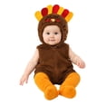 thumbnail image 1 of Ruyang My First Thanksgiving Baby Boy Girl Outfit Turkey Hooded Zip Up Sleeveless Tank Romper Bodysuit with Socks, 1 of 9