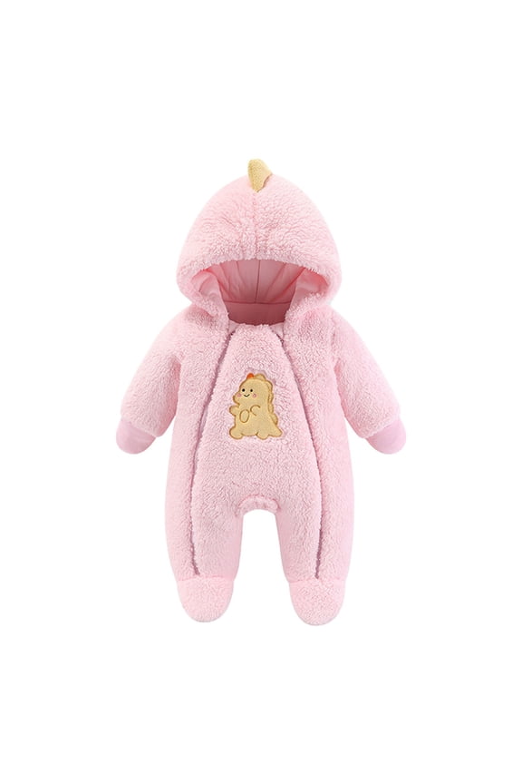 New Born Baby Bear Ear Hooded Romper Long Sleeve Zipper Hoodie Jumpsuit Outside Overalls Faux Climbing Suit