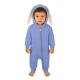 thumbnail image 1 of Ruyang New Born Baby Boy Girl Easter Outfit Bunny Ear Hooded Long Sleeve Romper Cute Jumpsuit Baby Zipper Soft Cotton Clothes, 1 of 3